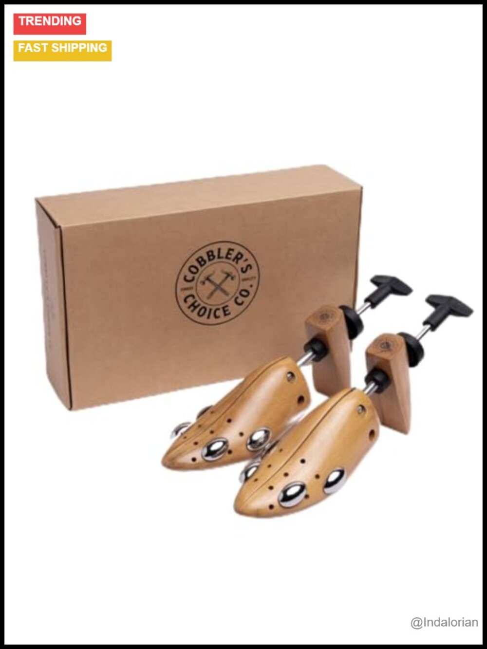 Two-Way Shoe Stretcher Heavy Duty Wood 2-Pack Bunion Plugs for Men Women